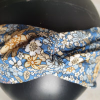 Blue ditsy floral cotton bandeau