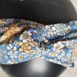 Blue ditsy floral cotton bandeau