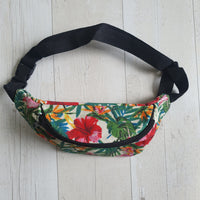 Tropical Flamingo Cream Waist Bag