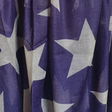 Cream & purple big star scarf