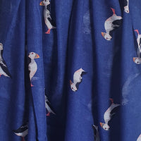 Blue puffin scarf