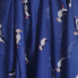 Blue puffin scarf