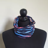 Colourful zebra print snood