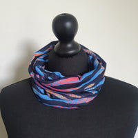 Colourful zebra print snood