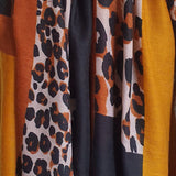 Mustard leopard print scarf