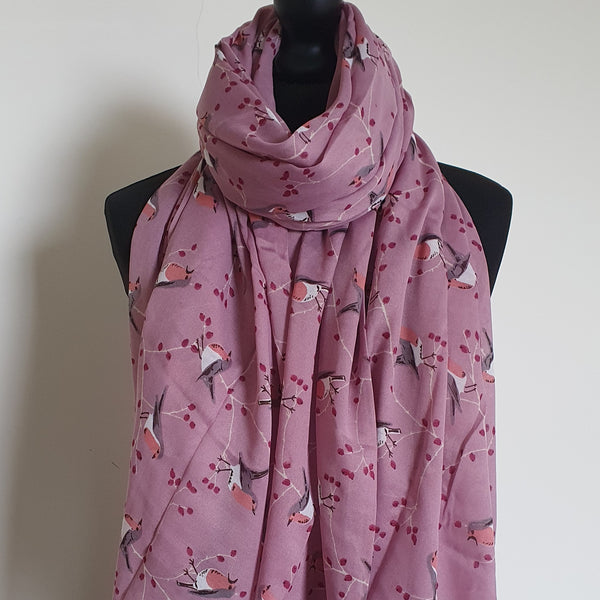 Pink Robin scarf