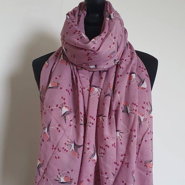 Pink Robin scarf