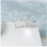 Sterling silver star stud earrings