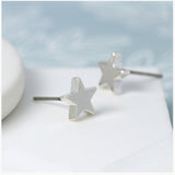 Sterling silver star stud earrings