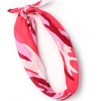 Pink camo bandana neckerchief 