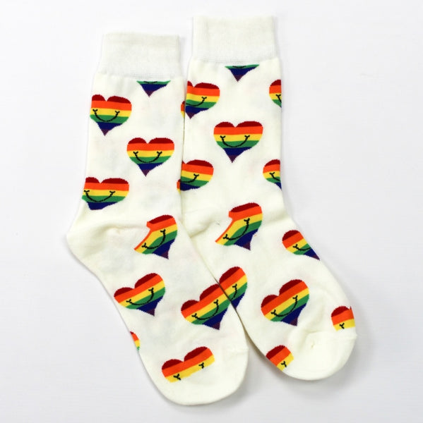 Rainbow Heart Socks